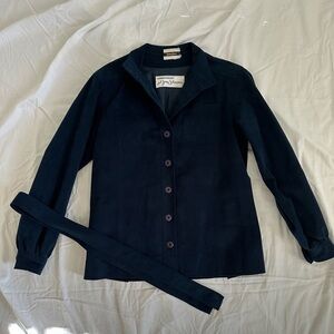 Vintage Navy Suede Shacket